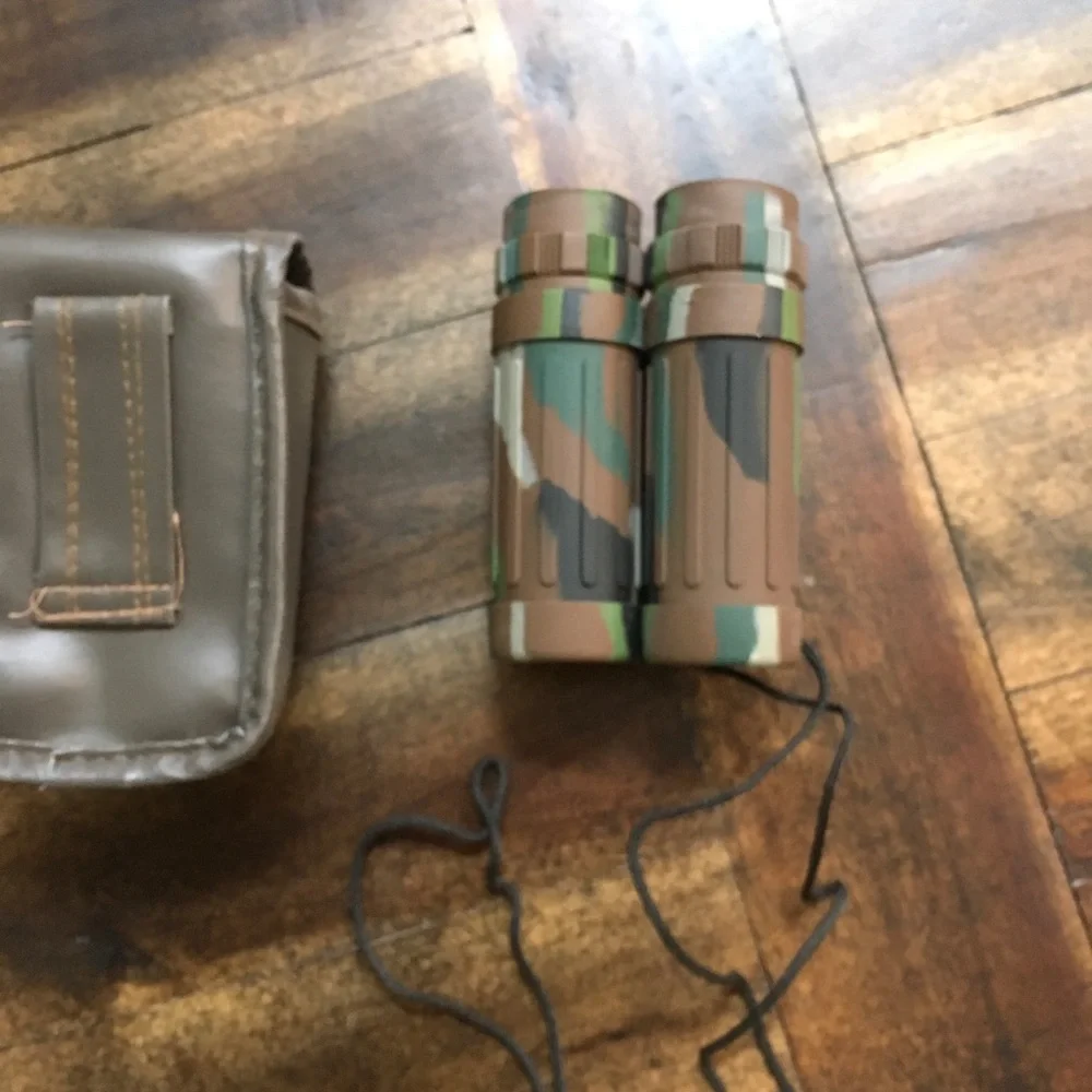 Sports Afield Camouflage Binoculars with Case Used Condition See Pictures